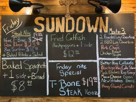 Sundown East Sandwich Oyster menu