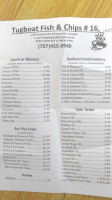 Tugboat Fish Chips Vacaville menu