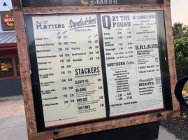 Willie Jewell’s Old School -b-q menu