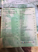 Sa Font Fresca menu