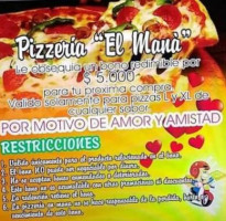 Pizzería El Maná food