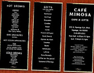 Cafe Mimosa menu