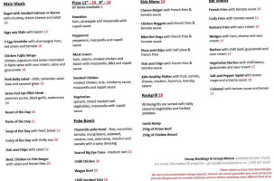 7 Summits Restaurant Bar menu