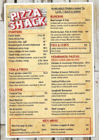 Pizza Shack menu