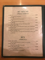 Phở 2006 menu