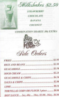 Allende menu