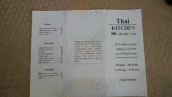 Thai Kitchen menu