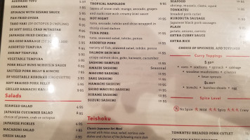 Yoshi Ramen Sushi menu