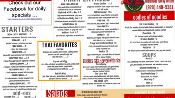 Asia Station menu