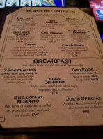 Shenanigan's Old English Pub menu