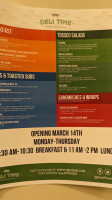 Deli Time menu