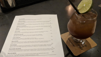 Burdock Bitters menu