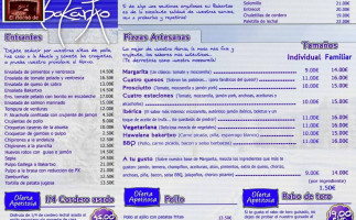 Bakartxo menu