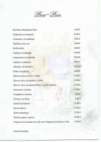 Asador L´alifara menu