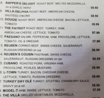 Deli Zone menu