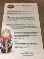 Babcia's Pierogi menu