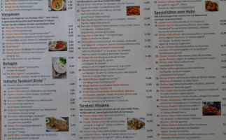 Indian Tandoori menu