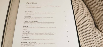 Saddle Madrid menu