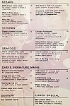 Commercial Hotel menu