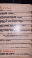 Pizzería Rabadán menu