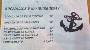 Casa Patrón menu