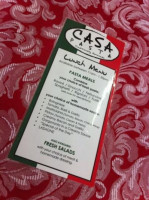 Casa Pasta menu