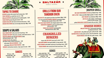 Baltazár Grill Marbella Estepona menu