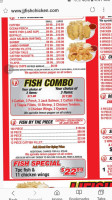 Jj Fish Chicken menu