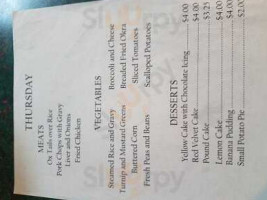 Davis Cafe menu