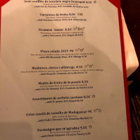 Can Roquet menu