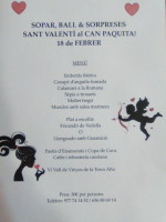 Can Paquita menu