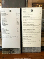 Publik. Coffee Roasters menu