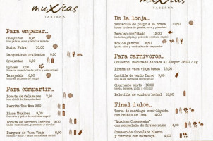 Muxicas Taberna menu