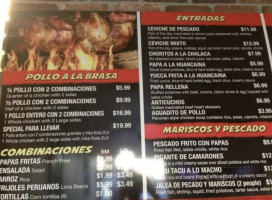 Listo El Pollo menu