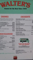 Walter's Hot Dogs menu