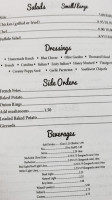 Janette's Super Burger menu