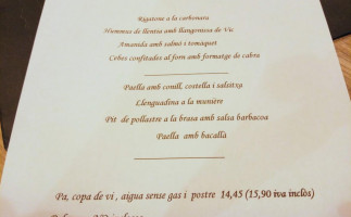 El Jardinet menu