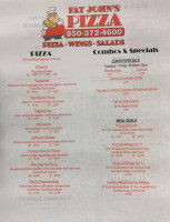 Fat John's Pizza menu