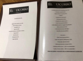 El Quicorro menu