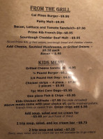 California Pines Lodge menu