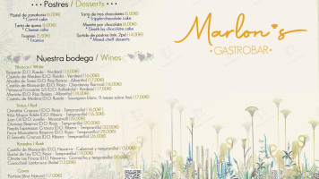 Gastrobar Marlons menu