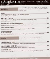 Fego Caffe menu