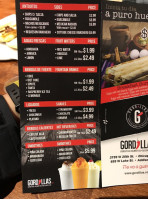 Gordillas menu