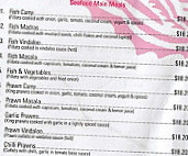 Indian Affair menu