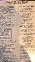 Billy Jacks Shack Lbs menu