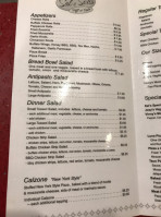 Sal Son's Pizza Pasta menu