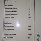 L'oriental menu