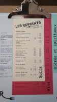 Auberge Communales Les Rupiants menu