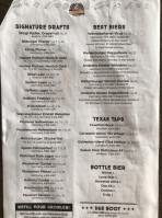 King’s Bierhaus menu