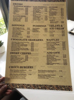 Sleek Creperie Café menu